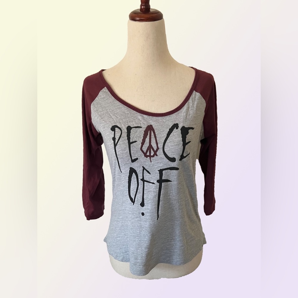 Volcom - Color Block Graphic “Peace Off” 1/2 Slee… - image 1